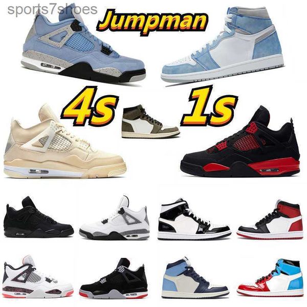 

retro hyper royal university blue 1 1s mens basketball shoes 4 4s sail obsidian unc silver toe black cat bred pure money starfish fire red m
