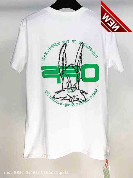 

off fashion t-shirts 50%discount spring summer 2022 ruffian rabbit embroidery pattern men's and women's short sleeves factory dire, White;black