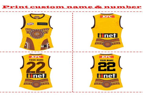 

2022 hawthorn hawks afl indigneous guernsey mens size s2xl print custom name number delivery9852993, Black