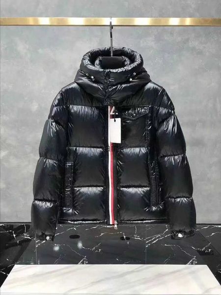 

men's down parkas monclair 00124 mens down jacket monocle parka advanced autumn and winter short fashion hooded jacketsh9m5, Black
