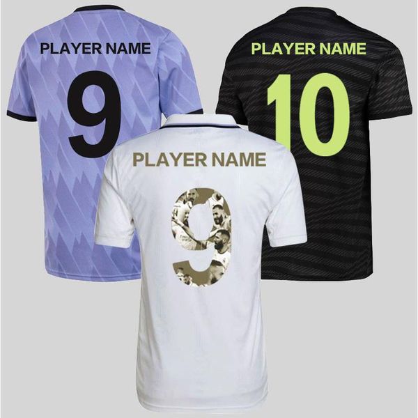 

2023 benzema finals soccer jersey 22 23 football shirt real madrids camavinga alaba modric valverde fourth camiseta men kids 2022 uniforms v, Black