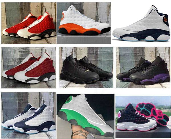 

brand shoes arrival flint 13 13s basketball reverse he got game bred neutral grey low chutney lucky green sneakers 40-47 a7, White;red