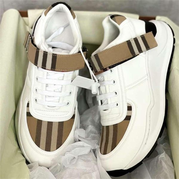 

men designer shoes vintage check sneakers men women hool loop platform sneaker suede leather trainers black white mesh runner burbrerys ozh