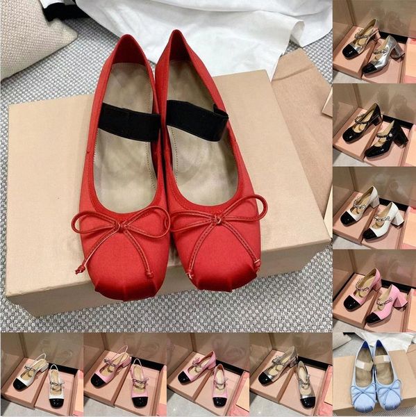 

miu lm designer miu dance shoes summer charms walk casual shoe women red nius ballet fats real silk muller shoes brand classic walking flats, Black
