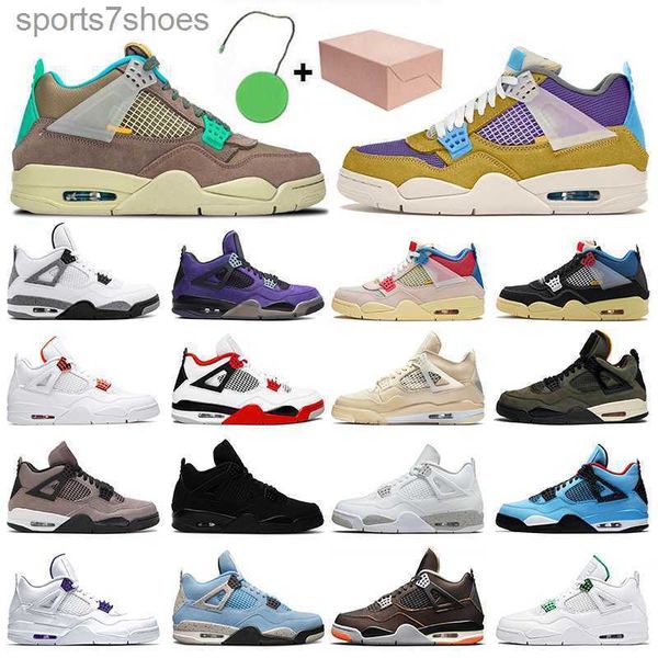 

retro 2023 new fashion witn box men womens jumpman 4 4s basketball shoes sneakers trainers retro desert moss cactus jack white oreo raptors