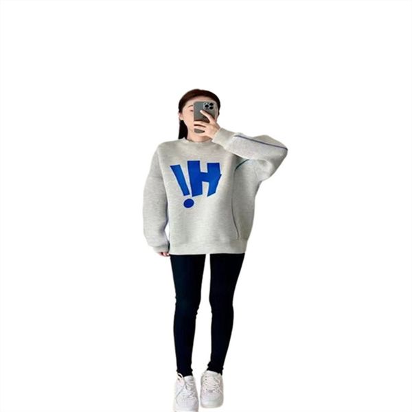 

autumn/winter european and american designer ladies sweater new lettering printed round neck sweater wool jumper long sleeve fashion hoodie, White;black