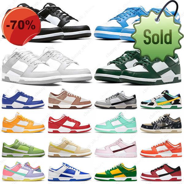 

women men designer casual shoes dunked panda white black unc grey fog sail syracuse kentucky court purple mens trainers