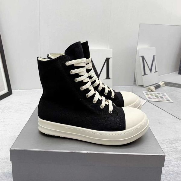 

luxury man rick canvas designer shoes sneaker fashion sneakers women black martin with materials boots