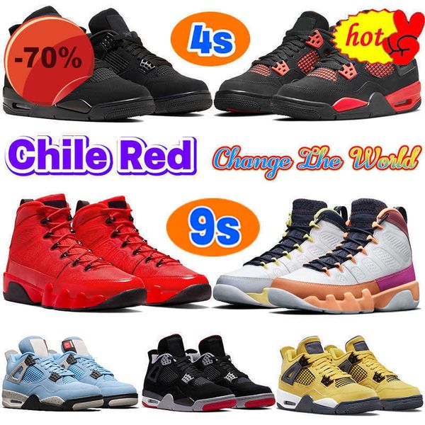 

2022 fashion 4s 9 basketball shoes chile red thunder military black cat 4 9s men women designer sneakers pearl university blue neon change