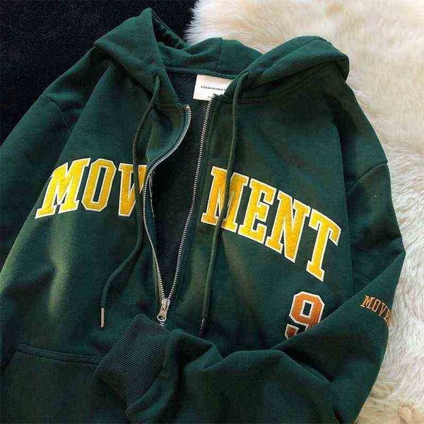 

hoodies loose letter print new casual vintage y2k simple women hoodies korean gray autumn thin streetwear college girls ins lady gothic, Black;brown