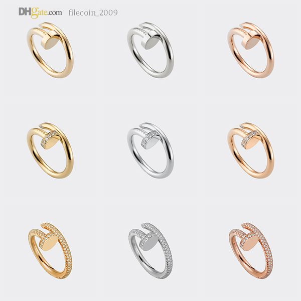 

nail ring designer ring carti band rings women/men luxury jewelry titanium steel gold-plated never fade not allergic gold/silver/rose 218448