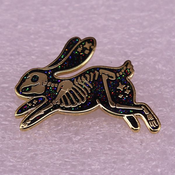 

animal skeleton brooch halloween gothic jewelry pin badge cute funny accessory, Blue