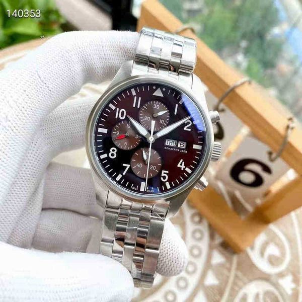 

superclone lw watch wanjialaichao country men's business pilot belt wave feibaitao mechanical movement steel band watch, Slivery;brown
