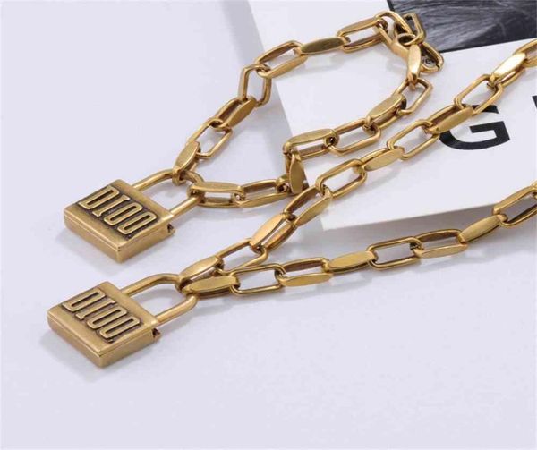 

70 off s in factory stores family brass hip hop lock necklace bracelet for women5359954, Golden;silver