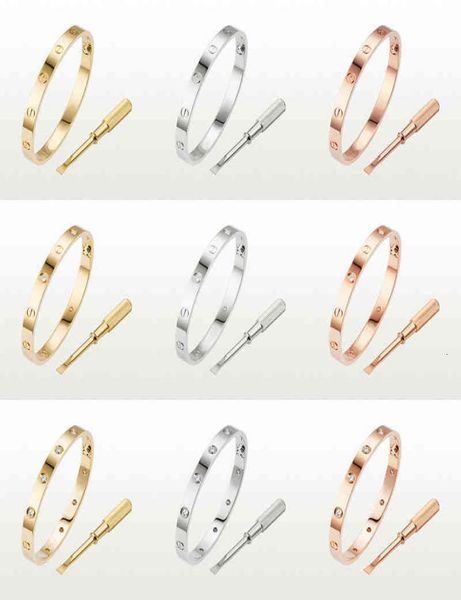 

love screw bracelet designer bracelets fashion bangle luxury jewelry women accessories titanium steel alloy goldplated never fade7021690, Black