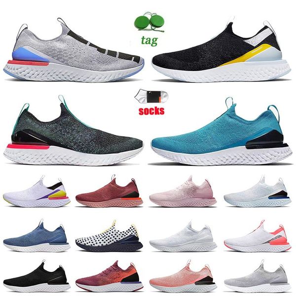 

epic react fly knit v1 v2 running shoes for mens womens classic og triple black white belgium pink yeezies yezzies blue slip on lacesless lo