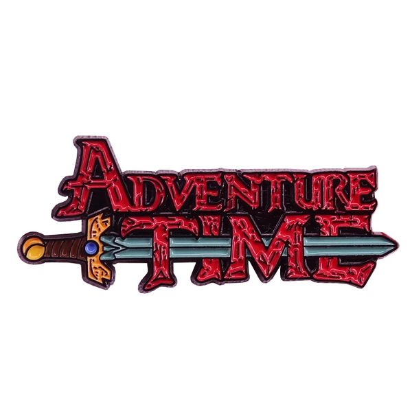 

adventure x time brooch scarlet sword finn's sword shark sword enamel pin, Blue