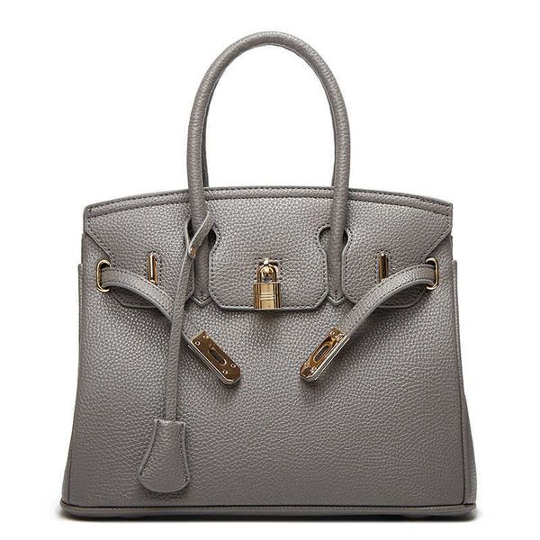 

brikis's h ermes designer tote bags 2023 litchi pattern bag new casual shoulder fashion style handbag women with real logo