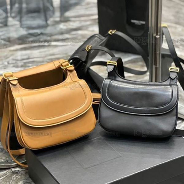 

charlie medium shoulder bag in smooth leather flap metal hardware snap-button closure crossbody bags luxury designer fashion women solid col