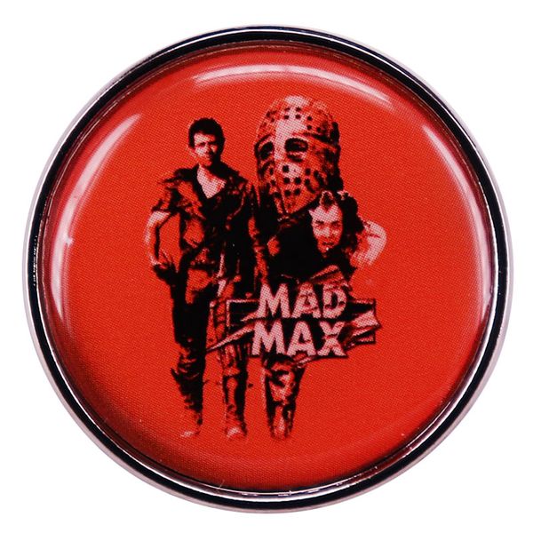 

mad max movie badge 1979's retro red poster inspiration brooch, Blue