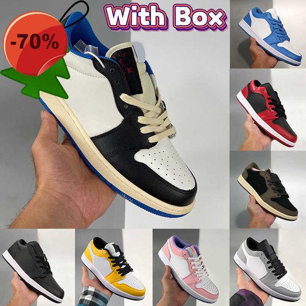

with box low mens basketball shoes unc cactus black royal reverse bred light smoke grey arctic punch paris men women sneakers us 5 .5 -11