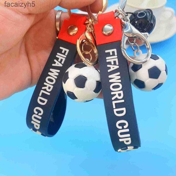 

key rings designer new pvc soft rubber football key chain pendant world cup sports souvenir factoryvd79, Slivery;golden