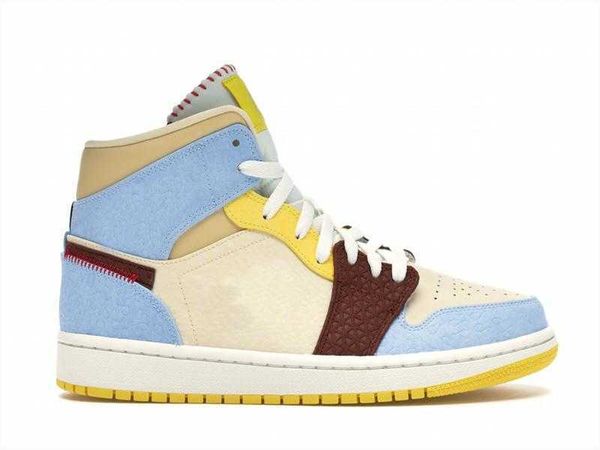 

brand shoes jumpman 1 basketball i mid se maison chateau rogue fearless sneakers original, White;red