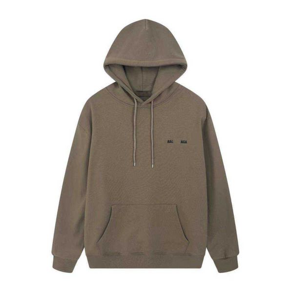 

fashion brand hoodies embroidery letters loose men and women long sleeve pullover coffee balanciagas, Black