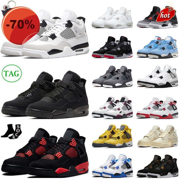 

og 4s retro basketball shoes men women jumpman 4 military black red thunder black cat bred university blue cool grey mens trainers sport