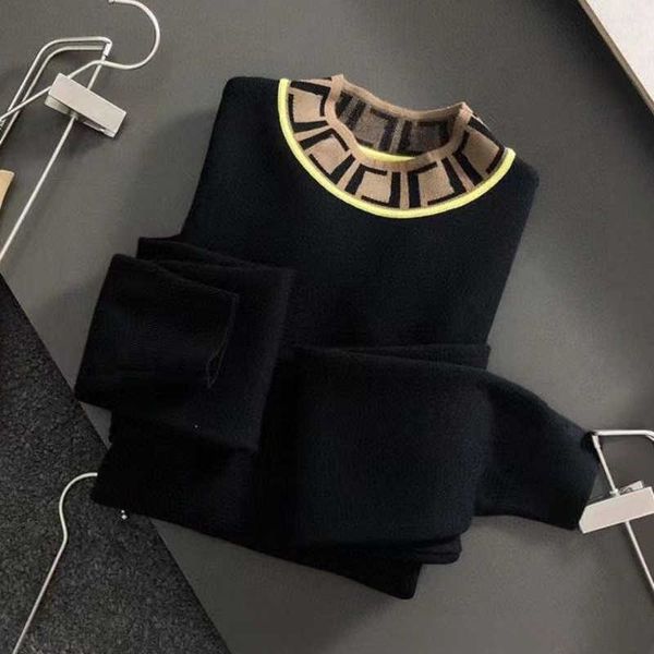 

luxury mens wool sweater letter embroidery knitted pullover coat fd designer sweaters men women winter casual long sleeve 5284, White;black