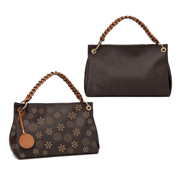 

designer tote bag women handbags luxury underarm shoulder bags leather purse christmas gift ladies classic plaid lvs zipper flower wallet 26