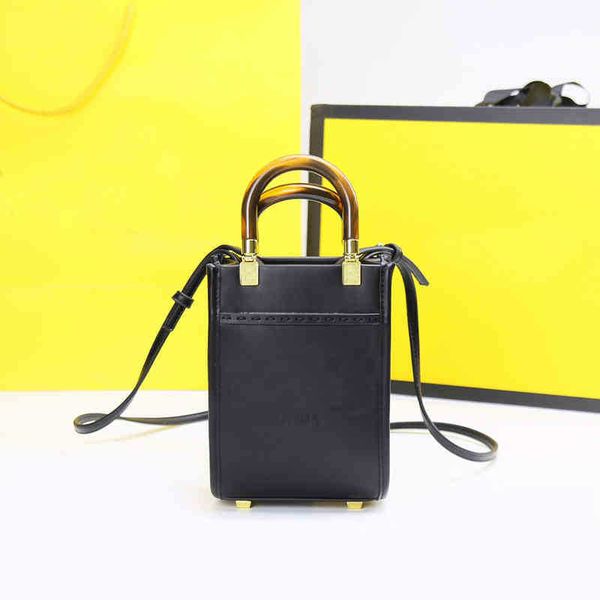 

luxury genuine leather fendiis' bags fend designer handbags women mini shopping bag fashion shoulder messenger classic amber double han