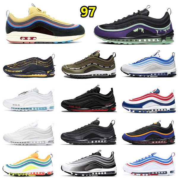 

97 running shoes sean wotherspoon usa halloween acg italy metallic gold triple white black men women trainers sports sneakers