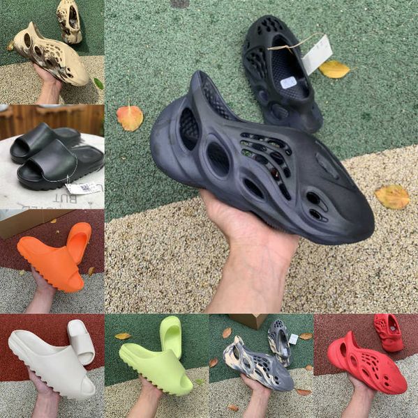 

designer slides slippers desert sand summer brown flat mens women mx cream clay ararat slide sandal graffiti bone rubber mxt moon gray, Black