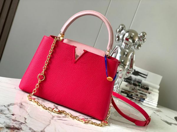 

women's handbag boutique designer shoulder bag made of imported calfskin classic handle chain shoulders belt messenger bag fashion casu