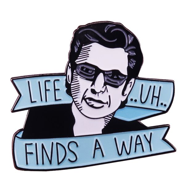 

words of wisdom life enamel pin fantastic collection anime funny brooch, Blue