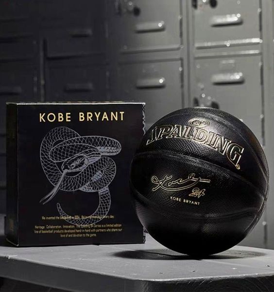

spalding 24k black mamba merch basketball ball commemorative edition pu wear resistant serpentine size 75706240