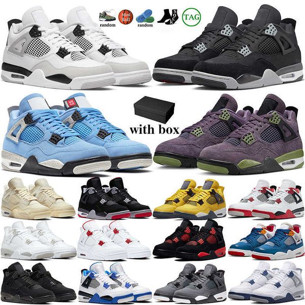 

basketball shoes sports sneakers military black cats sail bred oreo with box 4s j4 women men
