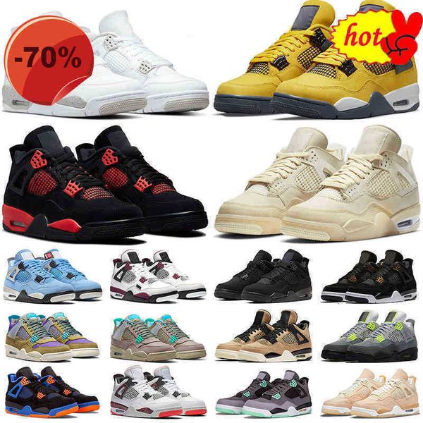 

2022 jumpman 4 basketball shoes 4s mens women university blue black cat white cement fire red cool grey motorsports sport sneaker trainer