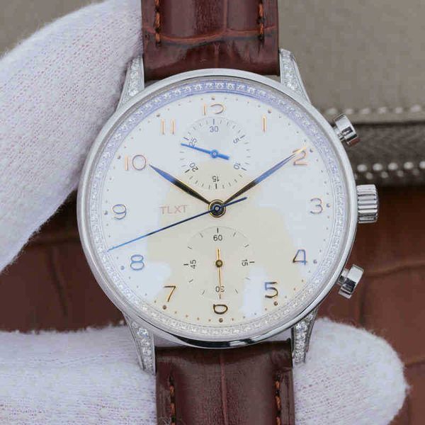 superclone lw watch men's relogio mechanical automatic watch tlxtiw371440 leather strap 41mm 1 1 imitation, Slivery;brown