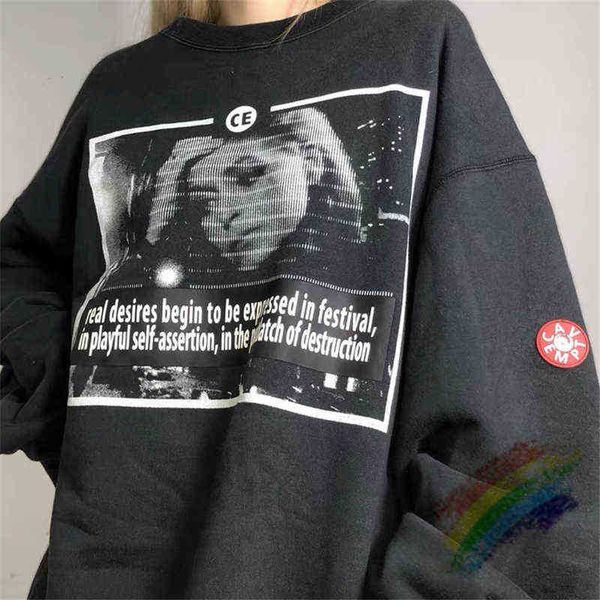 

hoodies loose 2021fw cavempt c.e crewneck men woman sweatshirts fashion casual cav empt hoodies, Black;brown