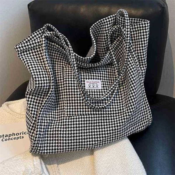 

bags plaid pattern women's shoulder bag casual solid handbag for women 2022 new designer large capacity simple lady shopper bags purses