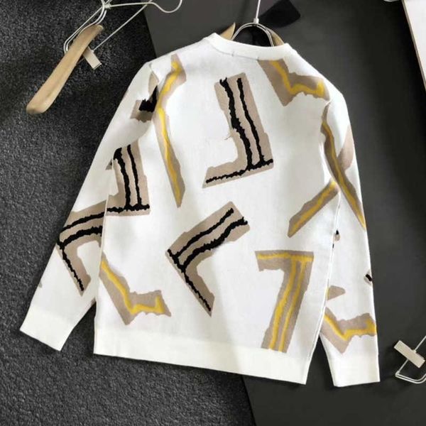 

fd winter mens wool sweater knitting pullover hoodie designer sweaters men women casual sweatshirt color embroidered round neck shirt, White;black
