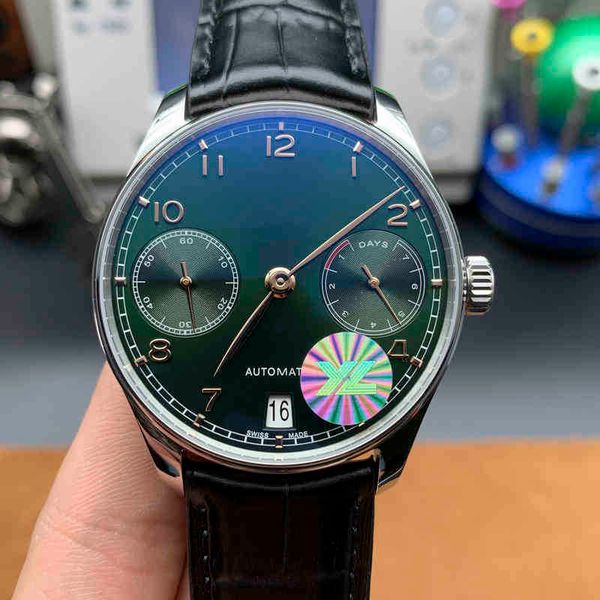 

i wc wristwatches portugal series mechanical watch chronograph stainless steel gmt clock casual automatic fashion mens luxury watches, Slivery;brown