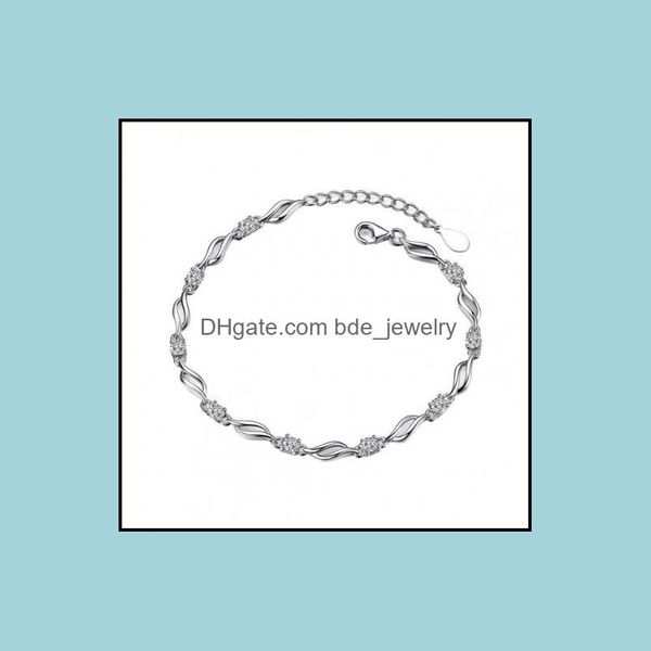 

bangle bangle chic antirust women bracelets elegant chain simple design for gift drop delivery jewelry dhx7f, Black