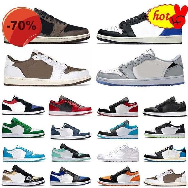 

jumpman 1 mens basketball shoes og unc 1s low unc designer women rpyal shadow obsidian paris chacigo red trainers sports sneaker size 36-46, Black