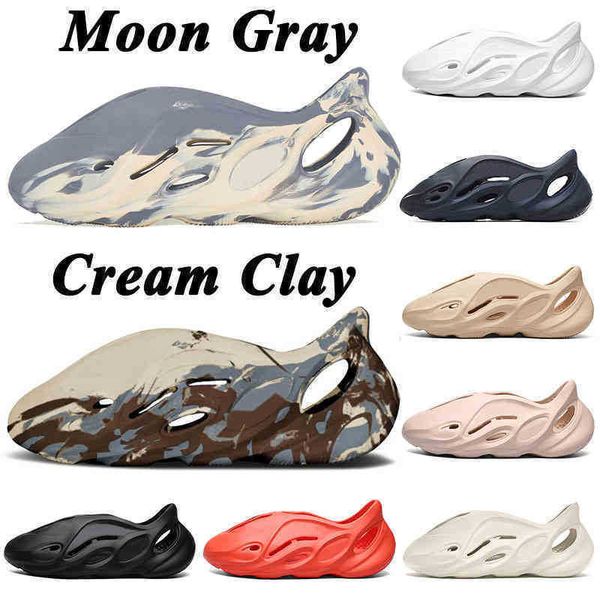 

yeesys foam runner slippers slipper yeesyss adds luxurys designers rubber s authentic yeeyzs trainers slide mx cream clay moon gray platform, Black