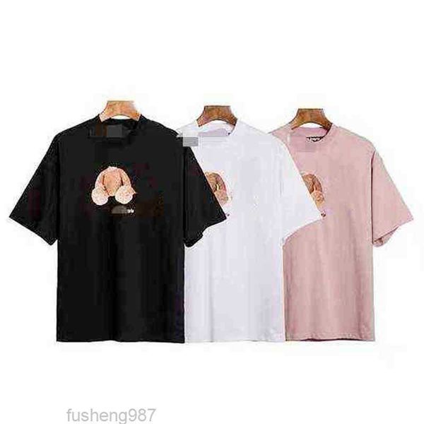 

men's t-shirts shirt correct palmsangel bear high collar street round neck shirts 8jk6, White;black