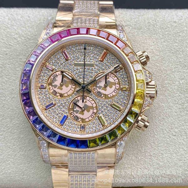 

c mens luxury watches r wristesfactory clean full diamond ditong tiger gold shell dial with 7750 4130 mechanical