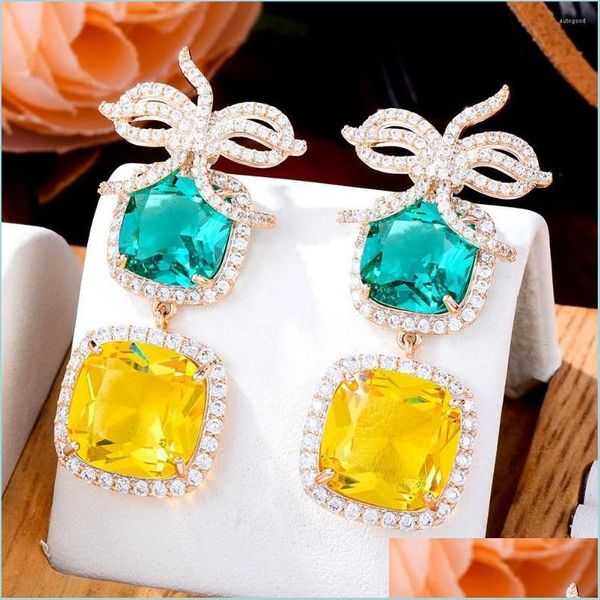 

dangle chandelier dangle earrings godki trendy bowknots square for women bohemian geometric drop earring 2022 brincos female diy f dh0kb, Silver